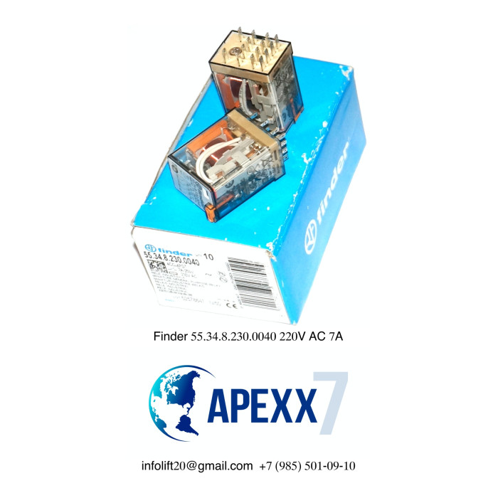 Реле Finder 55.34.8.230.0040 220V AC 7А
