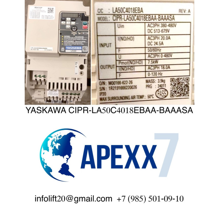 Частотный преобразователь YASKAWA CIPR-LA50C4018EBAA-BAAASA 7,5kW